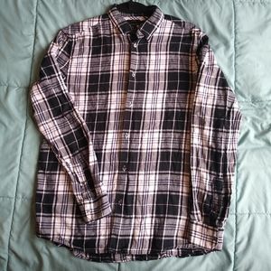 H&M Black-White Flannel Shirt (M)